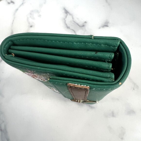 Loungefly Marvel Loki Floral Embroidered Wallet, Jade Green - Picture 13 of 16